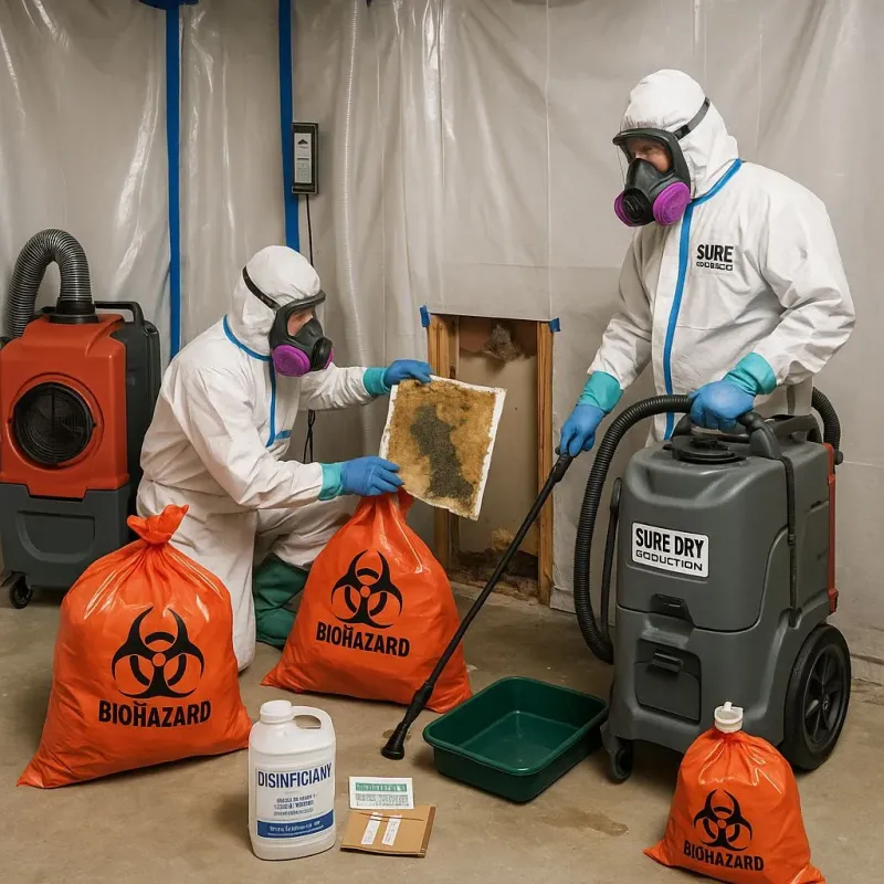Contaminated Water Handling Protocols process in La Croft, OH